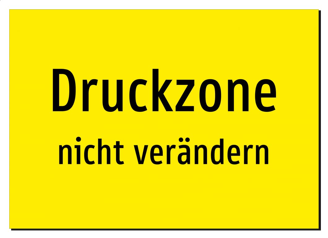 Druckzone - nicht verändern | Aluminiumschild A2, 594 x 420mm | nur Text, ohne Symbolgrafik