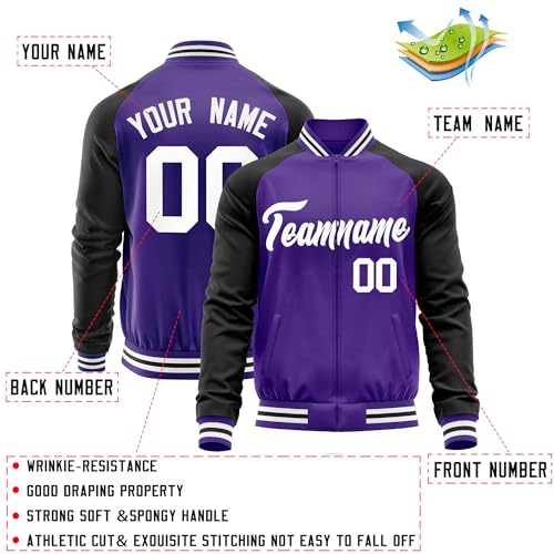 Custom Varsity Jacket Cotton Letterman Bomber Jacket Personalized Stitched Name Number for Men Women Youth2