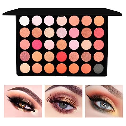 SEPROFE Eyeshadow Palette Makeup Matte Shimmer 35 Colors Highly Pigmented Professional Nudes Warm Neutral Smoky Cosmetic Eye Shadows Cover