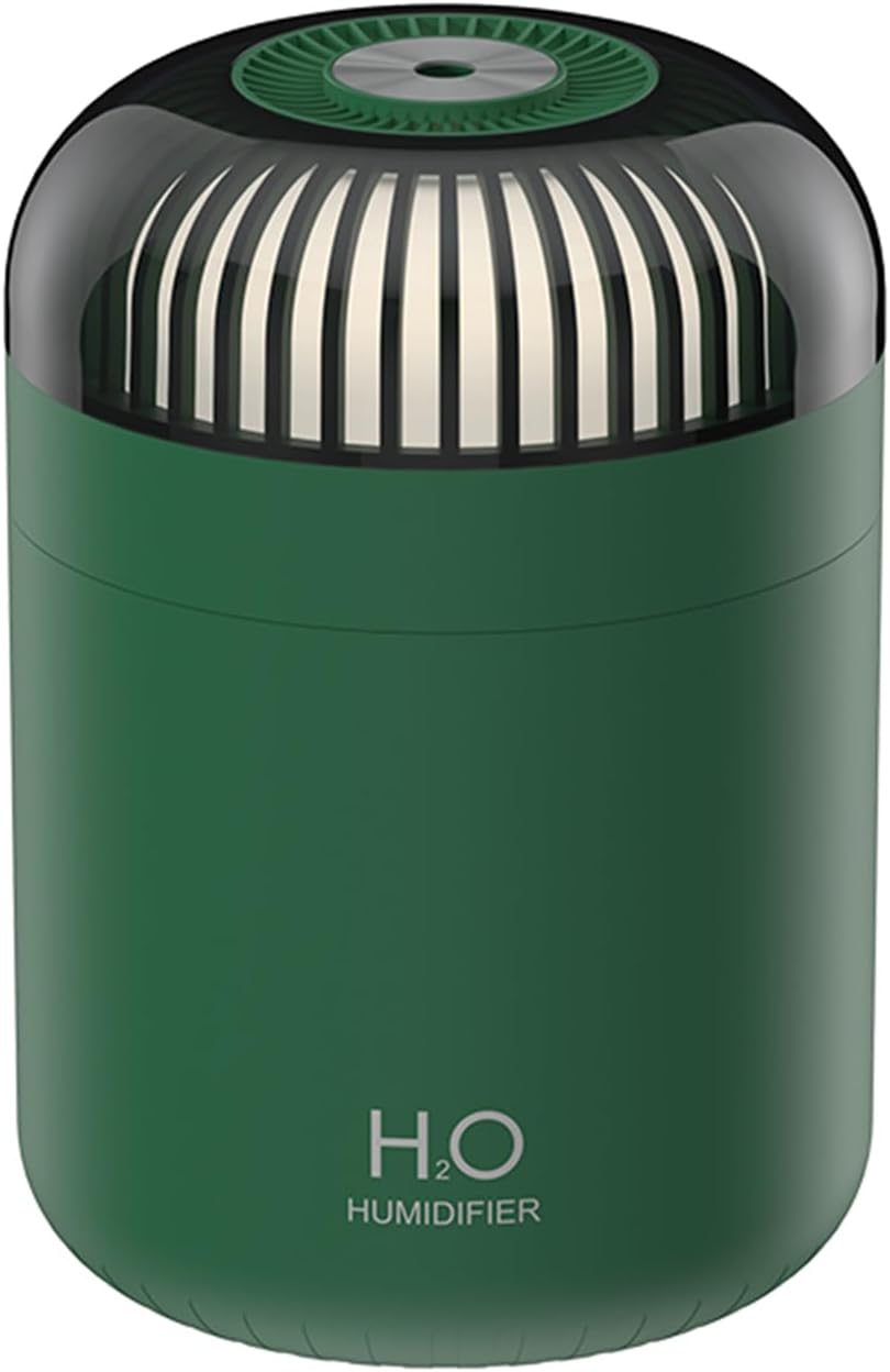Dreamzy Streaming Light Humidifiers: Green 500ml Large Capacity Spray Humidifier with LED Lights Super Quiet Cool Mist Desktop Humidifier BPA-Free for Safety for Bedroom & Large room