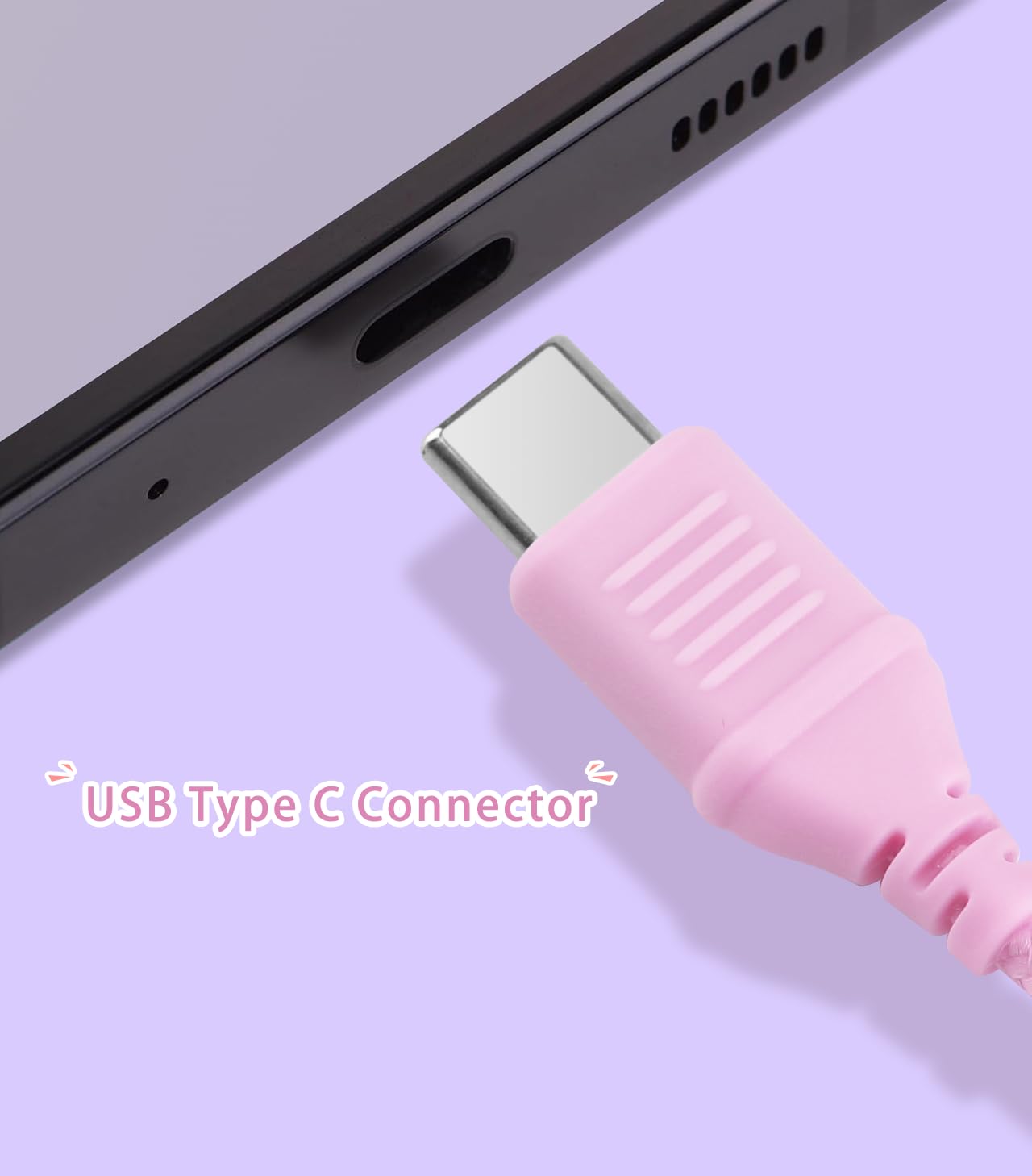 Bywulanda Casque pour enfants avec lumières LED pour l'école, USB de type C avec microphone, limiteur de volume 85/94 dB, casque filaire pour garçons/filles/tablette/voyage – Violet dégradé