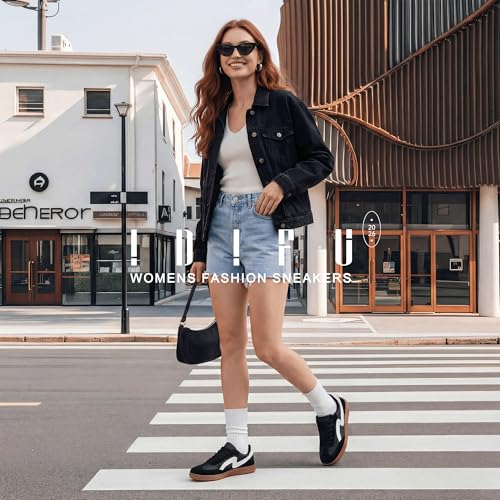 Image of IDIFU Womens Fashion Sneakers Comfortable Cute Casual Tennis Shoes