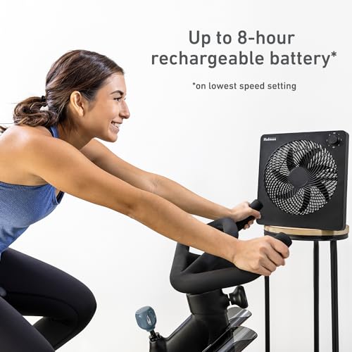 HOLMES 10" Personal Fan, Rechargeable Battery, 3 Speed Settings