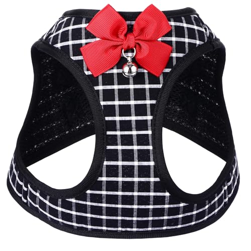 UKCOCO Katzen Brustgeschirr und Leine Satz Kleines Haustier Geschirr aus Robustem Material Schwarz...