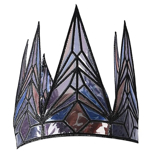 QHQ-SHININGLIFI Advanced Crown - Highly Realistic for Evil Queen Tiara Halloween Cosplay Party Snow Stage Costume Accessories Premium Gothic Headpiece 23.5 x 7.2