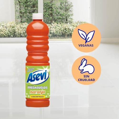 Miniatura 6 de Asevi Fregasuelos Perfumado Naranja 12x1L pH Neutro Todo Tipo de Suelos