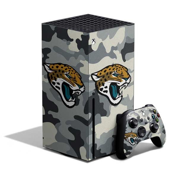 Skinit Decal Gaming Skin Compatible with Xbox Series X Bundle - Officially Licensed NFL Jacksonville Jaguars Camo Design