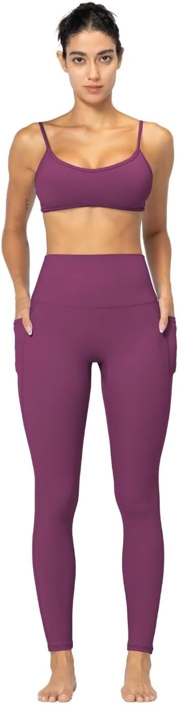 Sunzfly Invisible Butt Scrunch Workout Leggings with Pockets for Women, No Front Seam Gym Yoga Pants with Tummy Control - Image 2