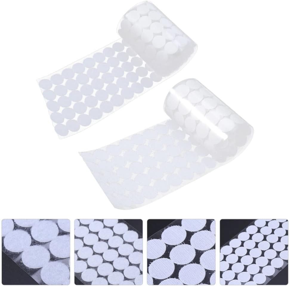 Ciieeo 450pairs Self-Adhesive Round Dots Hook and Fasteners Diameter Tape for Crafts Use Easy to Use and Versatile Adhesive
