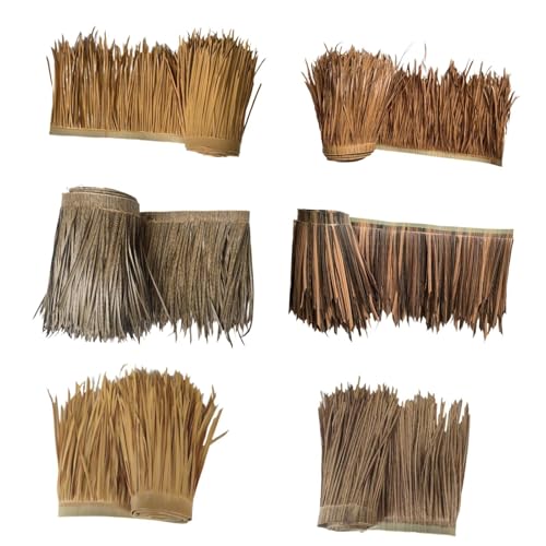 Image of Artificial Thatch Roofing Synthetic Thatch Grass Roof for Bar Garden Outdoor 100cmx50cm Style A