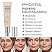 PHOERA Hydrating Foundation,Hypoallergenic Tinted Moisturizer Glow Serum Foundation for Mature Skin.(N02 Nude)