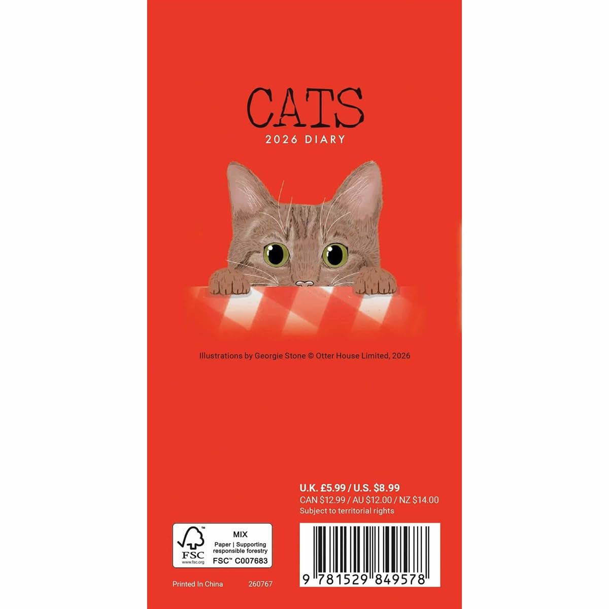 Carousel Worldwide, Cats 2026 Slim Diary Planner - View #11