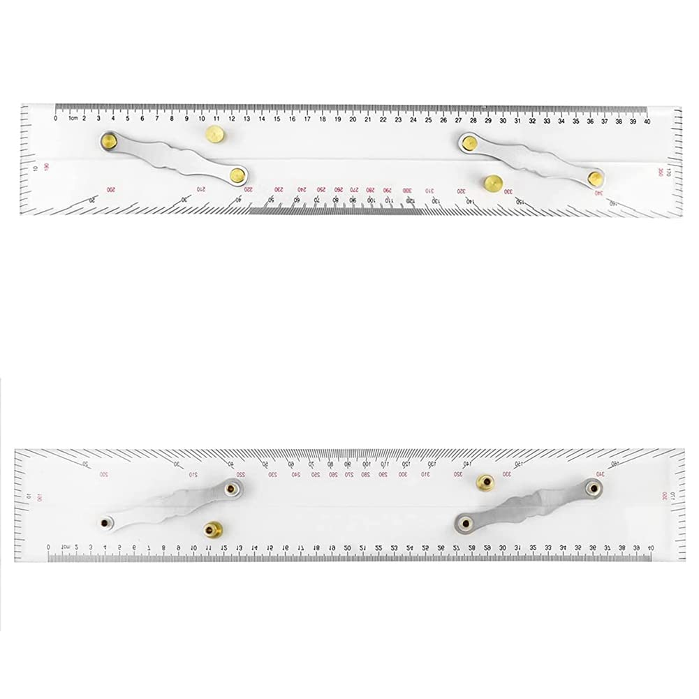 BGFAVCV Marine Parallel Ruler Clear Scales, Mapping Points to Pull Parallel Ruler 450MM, Nautical Charts Parallel Ruler for Boat - Image 3