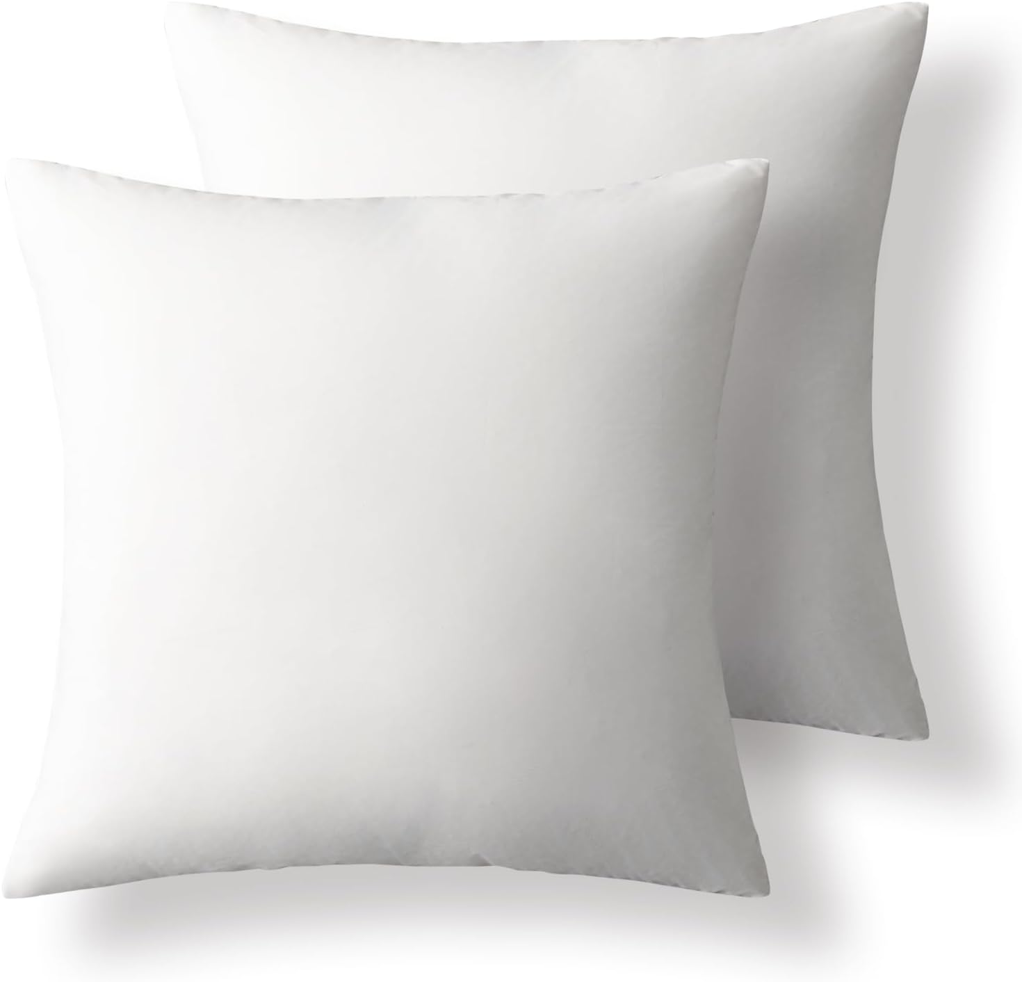 Phantoscope Feather Pillow Inserts, 100% Down Feather Throw Pillows, 18x18 Inch Decorative Pillows for Hotel, Couch, Sofa, Bed, Cushion, Pack of 2