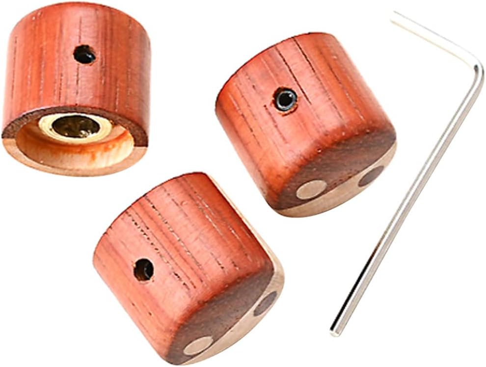 Guitar Accessories Bass Knob 3pcs Electric Guitar Bass Knobs Guitar Volume Tone Screw Metal Volume Tone Control Knobs Wood Bass Accessories 0.75in Brown Guitar Accessories Bass