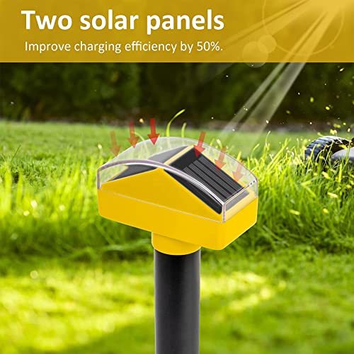 Diaotec Solar Powered Mole And Groundhog Repellent Stakes Outdoor Sonic Gopher Deterrent Spikes Vole Chaser Instead Of Traps Killers Pest Control For Garden Yard Waterproof 4 Pack #TOP1