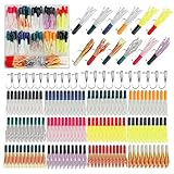 Crappie Jigs Kit with Tube Baits,140pcs Soft Plastic Crappie Lures Grub Worm Swimbaits and Tube Jig Heads Hook for Bass Panfish Trout Fishing Freshwater Saltwater
