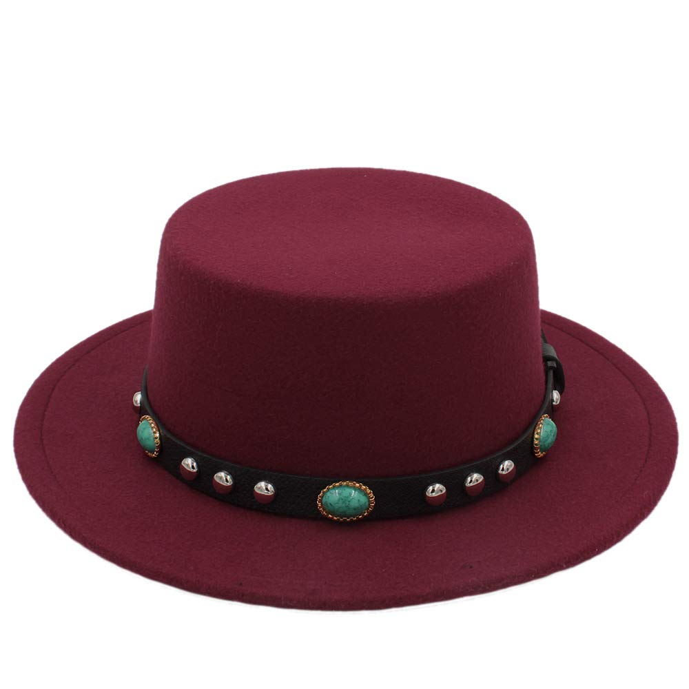 Asdffg Classic Fedora Hat Winter Wool Felt Fedora Hats Men