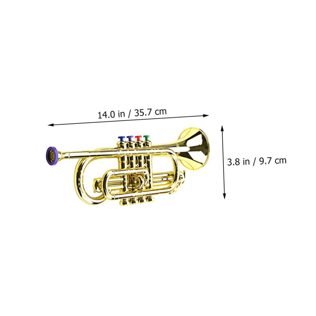 Toyvian 4 Trumpet Musical Instrument for Parties Games Festivals Develops Musical Skills Creativity Present for Birthdays Holidays
