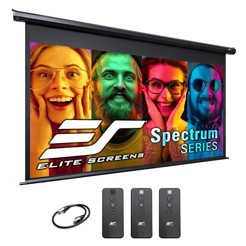 Migliori schermi per proiettori ELITE SCREENS schermo motorizzato Economy Spectrum nero 277 x 156 cm, 16:9 formato 125 pollici, Electric125H