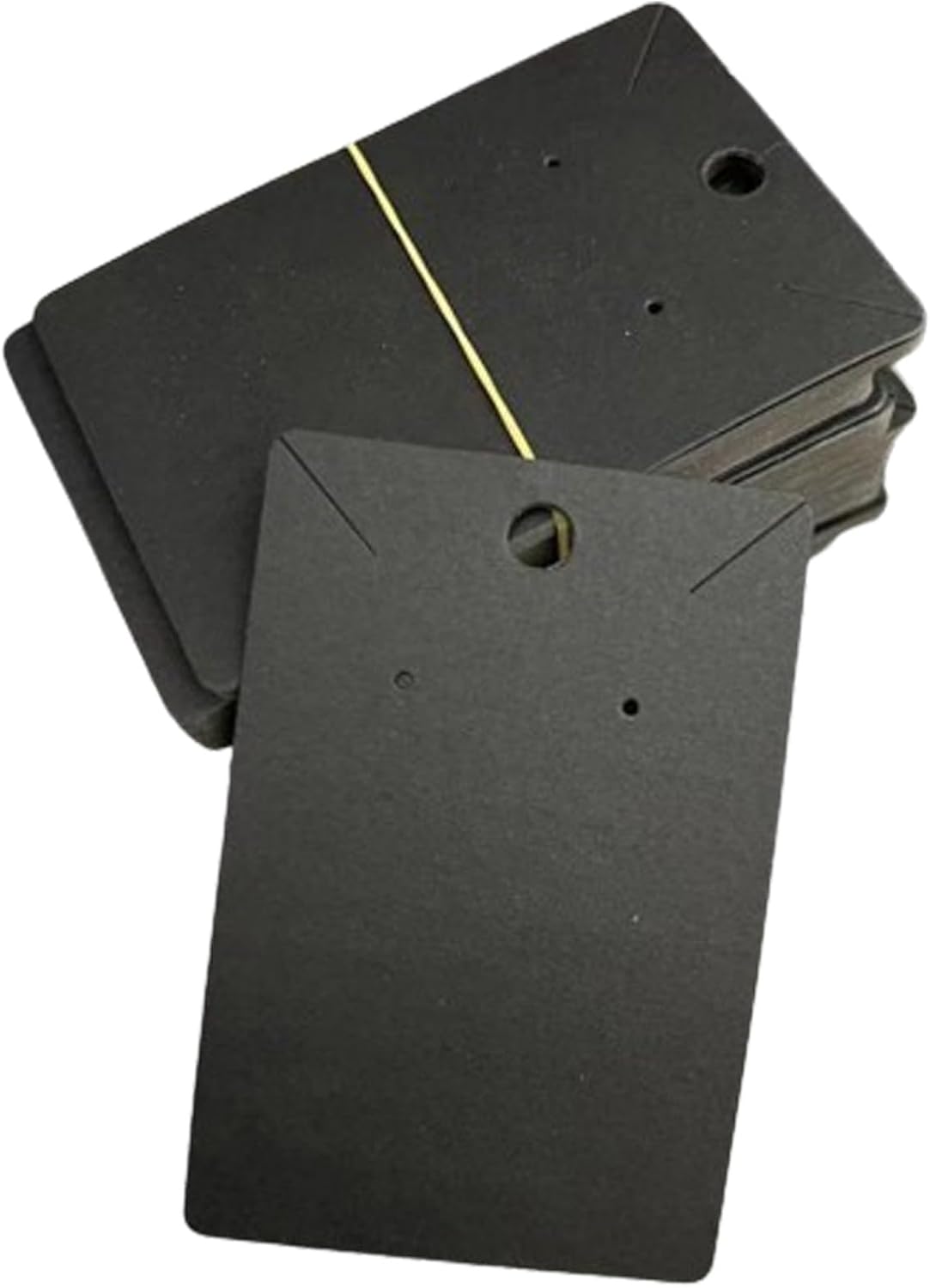 100 Pcs Earrings And Necklace Display Cards Bulk Jewelry Display Hanging Tags Paper Tags With Hole For Earrings Black