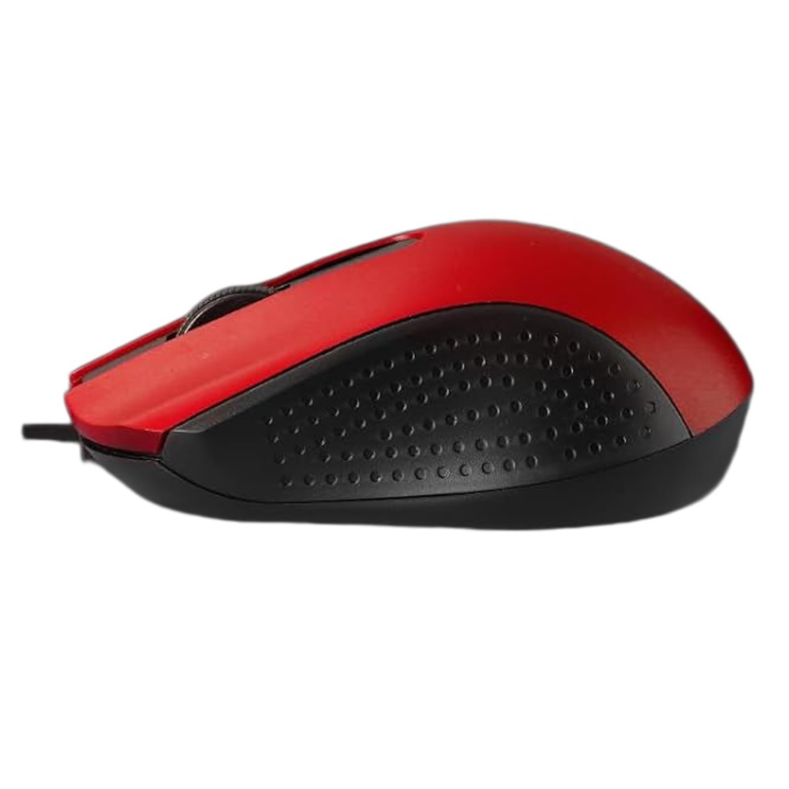 Mouse USB cablato per computer con design ergonomico, mouse USB per computer portatili e PC, mouse per ufficio e casa (nero, rosso)