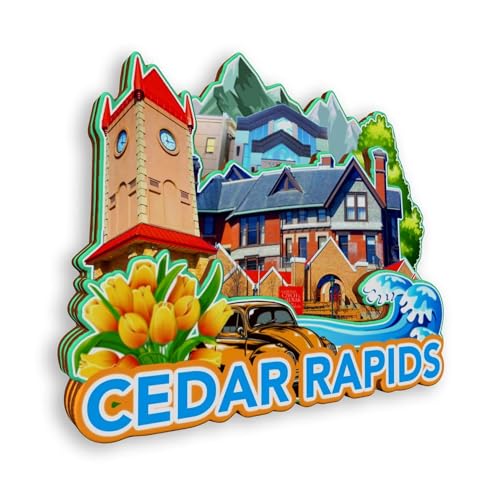 Imán para refrigerador Cedar Rapids Iowa Estados Unidos miniatura 2