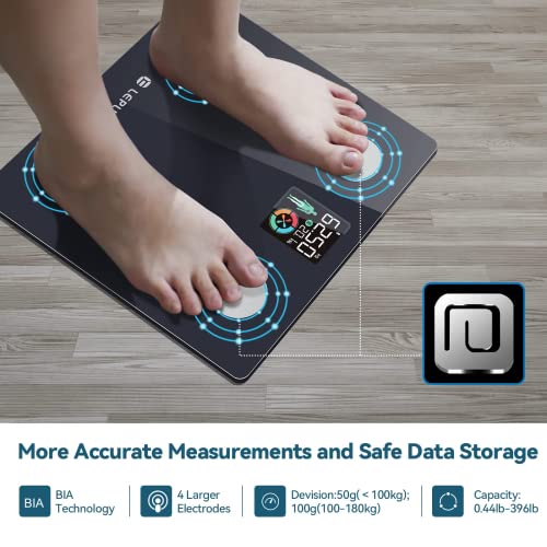Body Fat Scale, Lepulse Scale For Body Weight And Fat, Weight Scale And Smart Scale, High Accurate Digital Bathroom Scale, Large Va Display, Bluetooth, Bmi, 13 Body Compositions Sync With Apps #TOP4