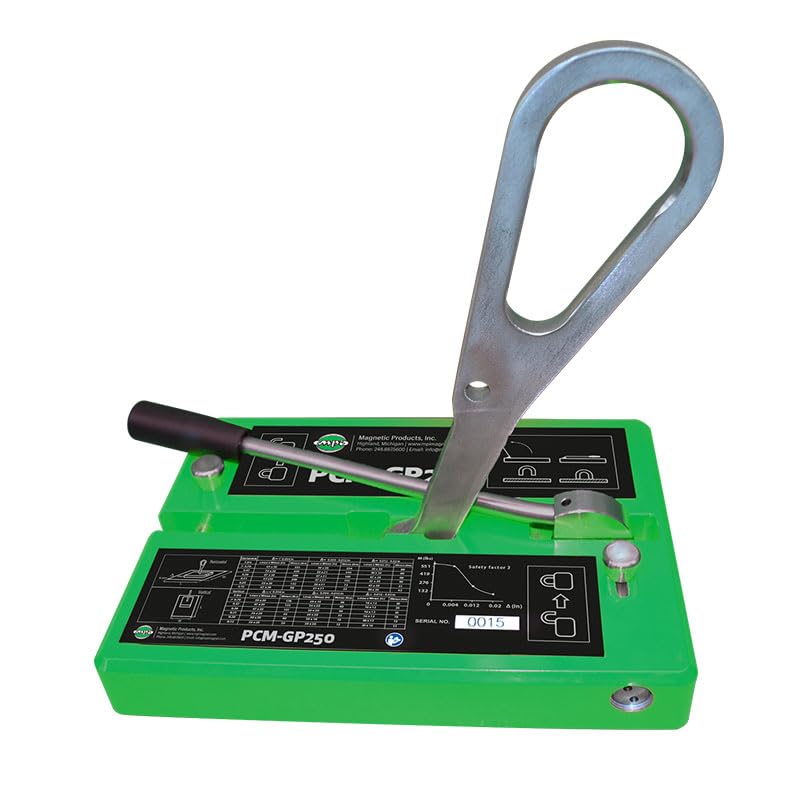 Permanent Crane Magnet 7.8" x 11.3" x 1.6" Lifting Capacity- Horizontal 551 lbs., Vertical 176 lbs.