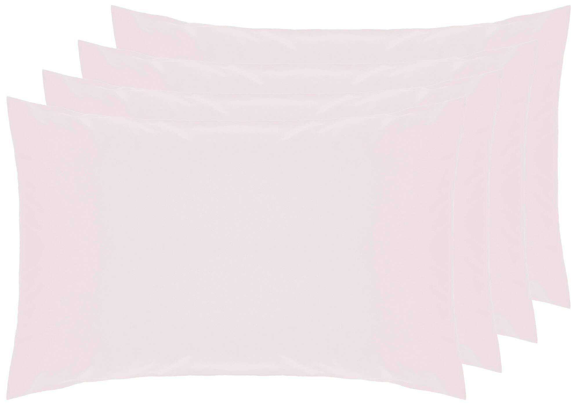 Belledorm 4 PACK Pink Pillowcases, 7 Year Guarantee, 200 Thread Count Percale (Housewife, Powder Pink)