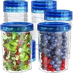 Deli Food Storage Containers with Airtight Lids (10 Sets - 16 oz), Meal Prep Containers with Lids Reusable, Stackable, Suitable for Lunch, Salad, Leftover, Soup, Oats, Ice Cream