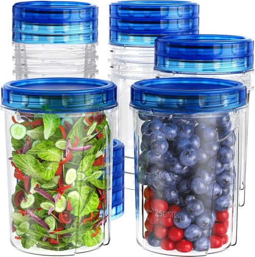 La Mejor Selección de Envase hermetico favoritos de las personas. 49 Delicatessen Recipientes Para Alimentos Con Tapas (32 onzas – Paquete de 10), Contenedores Para Congelador Para Alimentos Con Tapas Giratorias, Reutilizable, Apilable, Hermético