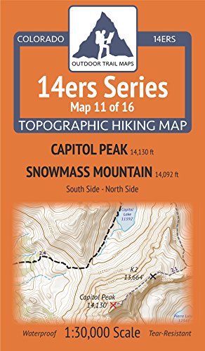 Colorado 14ers Maps Series 11 of 16 - Capitol | Snowmass