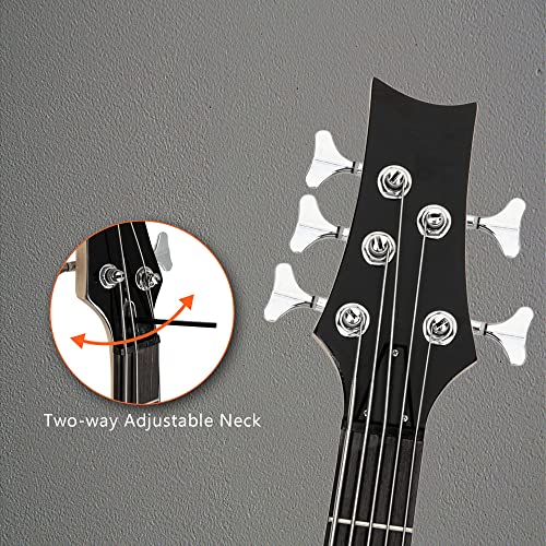 image for Ktaxon Electric Bass Guitar 5 String Bass Guitar with 20 Watt Amplifie