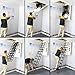 Banfluxion All White Retractable Folding Stairs 13 Steps Ti-Mg Alloy Attic Extension Ladder Ceiling Pulldown Attic Ladder with 10.5 ft Vertial Height and 27.56 x 47.24 in Open Size