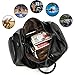 Genuine Leather Travel Duffel Bags for Men and Women Leather Overnight Weekend Bags Sports Gym Duffle, 9423 Black