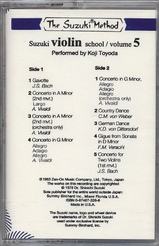 Amazon.co.jp: Alfred Suzuki Violin School Volume 5 (Cassette) : 本