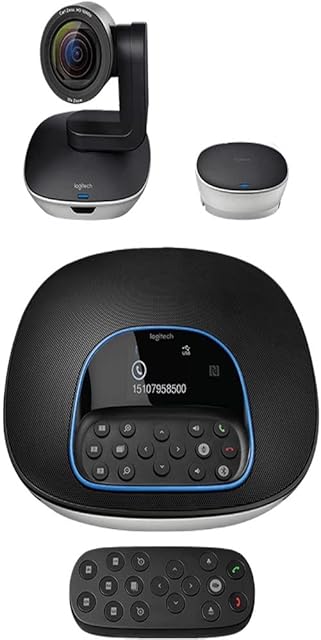 Logitech Group Video Conferencing System, Full HD 1080p, Autofocus, USB, Skype for Business, Teams, Zoom, Fuze, Hangouts Meet, Hardware, Cortana, Cisco Jabber, Laptop/PC/Mac - Black