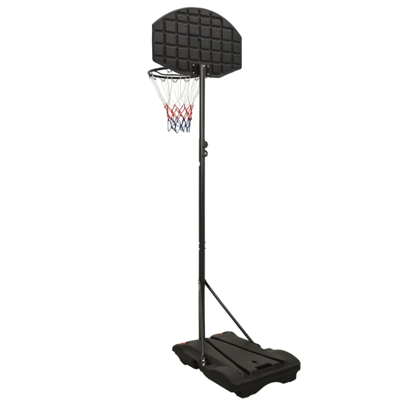 ShGaxin Kosz do koszykówki, kosze na strąki, obręcz do koszykówki, kosz zewnętrzny, kosz ścienny, czarny polietylen 216-250 cm