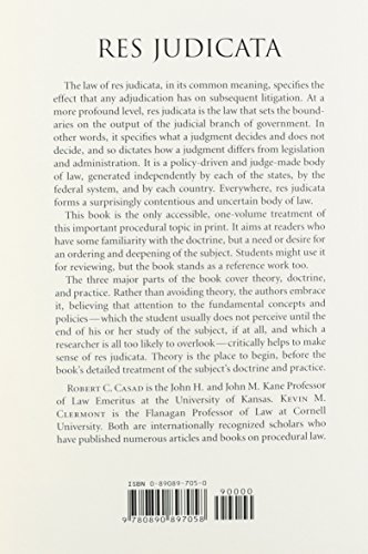 Res Judicata: A Handbook on Its Theory, Doctrine, and Practice