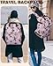 40L Large Carry on Backpack for Women, Pink Floral Airplane Carry on Bag Travel Backpack fits 17 inch Laptop Work, Flight Approved Personal Item Travel Bag Luggage Suitcase Weekend Trip Overnight