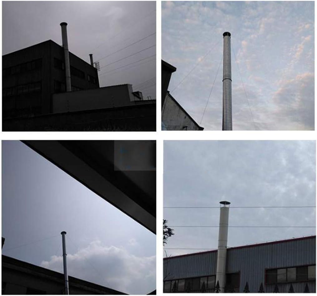 Chimney Cowl Stainless Steel, Ending Roof Cowl for Ducting Ventilation Cap Rain Hat Black (100mm)