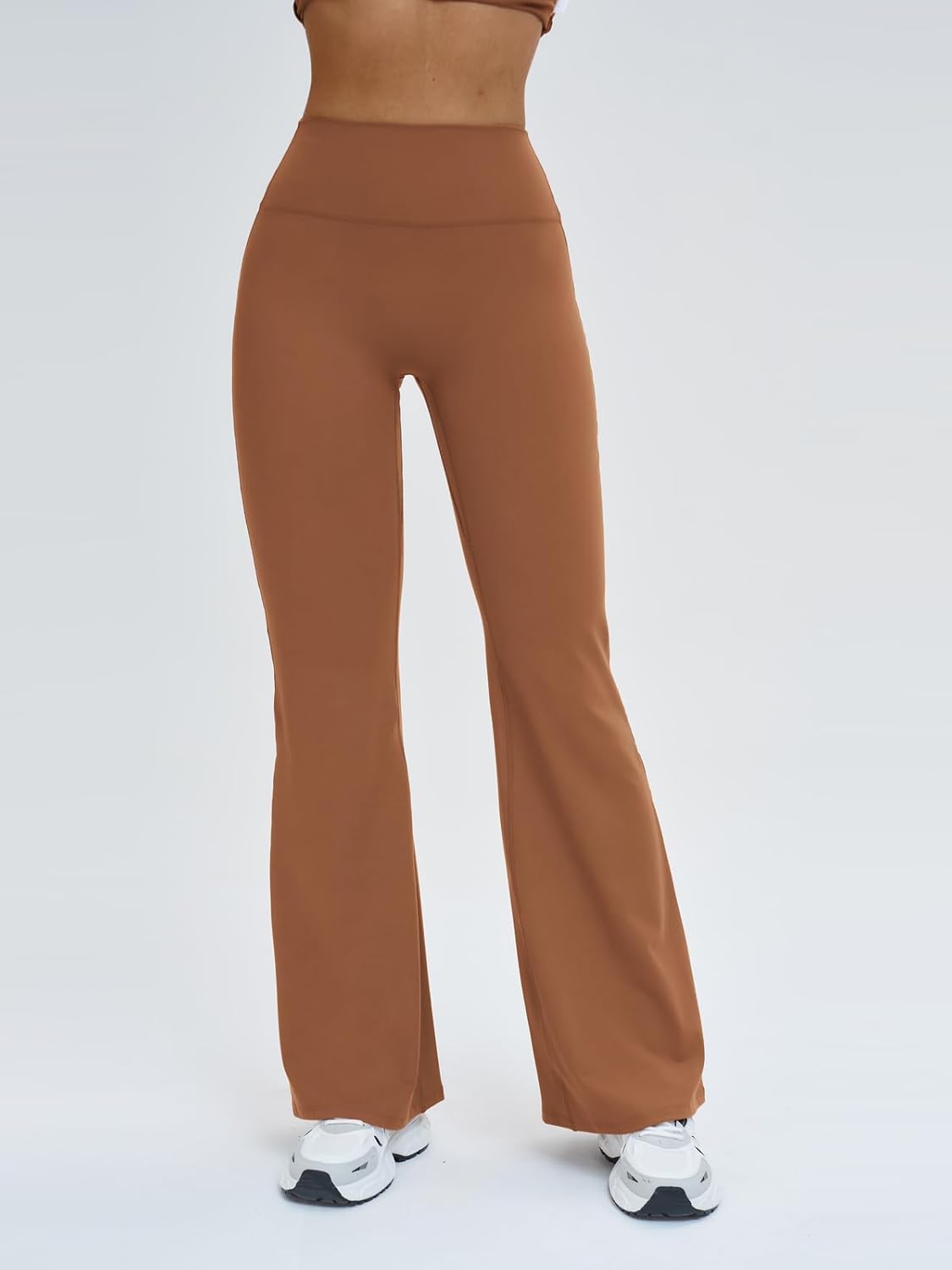 Women 2 Piece Yoga Outfits Halter Neck Sports Bra High Waist Flare Leggings Gym Workout Sets Activewear