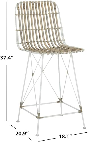 Miniatura 3 de Safavieh Minerva - Taburete para mostrador, color blanco