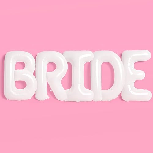 xo, Fetti Globos blancos jumbo de novia – 40 pulgadas, XL | Decoraciones de despedida de soltera, fiesta de boda, fiesta de compromiso, cabina de