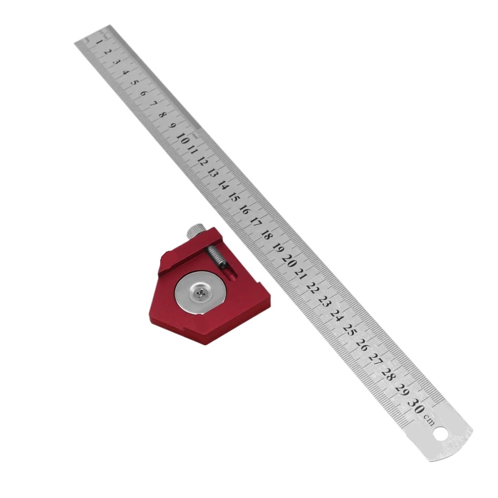 Ygleeuli One Color Ruler Stops Fences Adjustable Steel Ruler Positioning Block Combination Square Angle Marking Gauge Line Scriber Fixed Position Measuring Tool(Type-B)