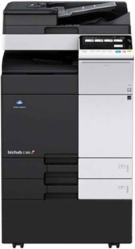 Konica Minolta Bizhub C368 A3 Color Laser Multi-Function Copier - 36ppm, Copy, Print, Scan, 2 Trays, Cabinet (Renewed)