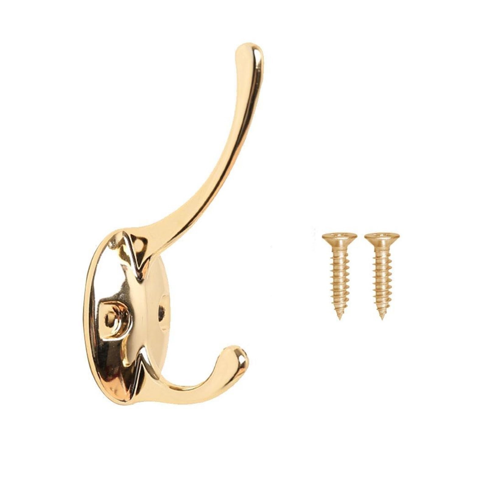 DVMSIEF Coat Hooks 5pcs Clothes Hanger Hook Home Storage Wall Hooks for Key Hat Bag Bathroom Towel Kitchen Bedroom Rack(5pcs Gold)