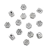 Pandahall 100-piece Tibetan Silver Antique Silver Flower Bead Spacers, Lead Free and Cadmium Free & Nickel Free 4.5x3mm Hole: 1mm