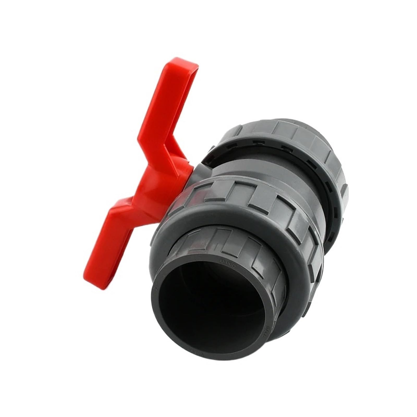 20/25/32/40/5063/75/90/110mm rura pcv zawory złączkowe armatura zawory kulowe nawadnianie ogrodu złącze rury wodnej adapter do akwarium(Grey valves (1piece),Inner Dia 50mm)
